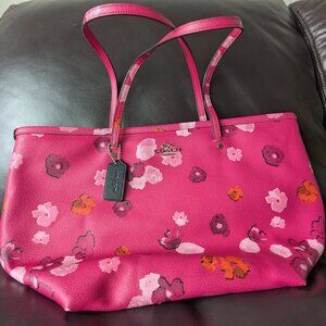 Coach Pink Floral Tote Bag